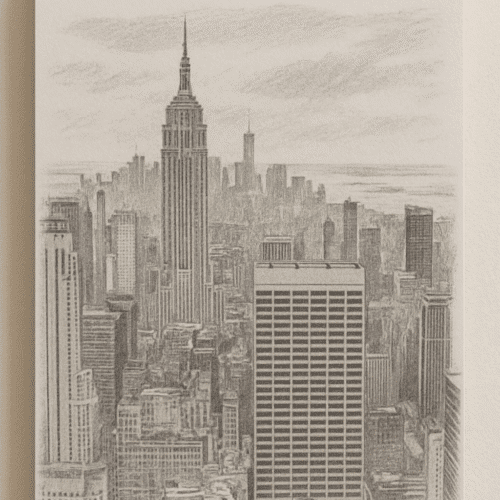 Manhattan Cityscape Sketch