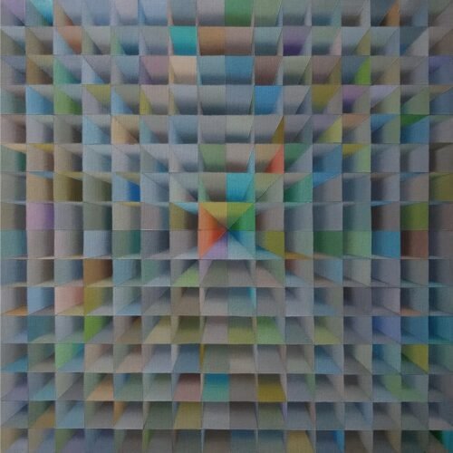 EVENING SPACE_ACRYLIC ON CANVAS_16X16 INCH Evening Space